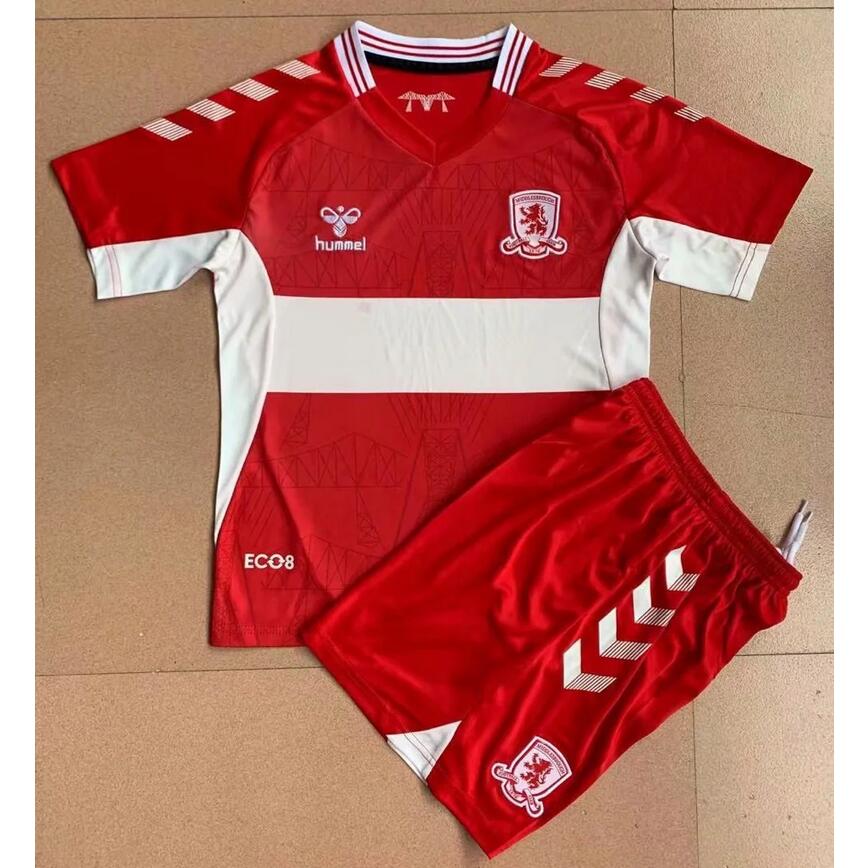 Kids Middlesbrough F.C. 2021/22 Home Soccer Kits Shirt With Shorts